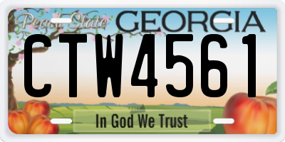 GA license plate CTW4561