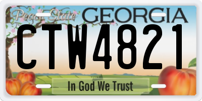GA license plate CTW4821