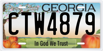GA license plate CTW4879