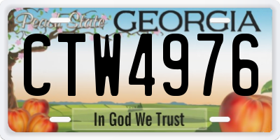 GA license plate CTW4976