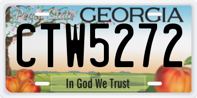 GA license plate CTW5272