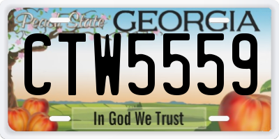 GA license plate CTW5559