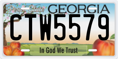 GA license plate CTW5579