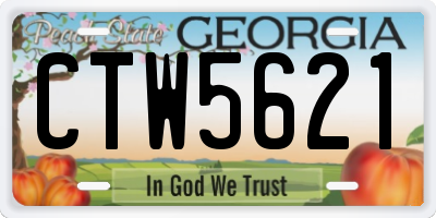 GA license plate CTW5621