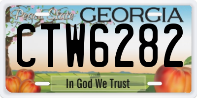 GA license plate CTW6282