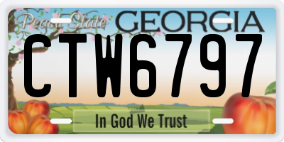 GA license plate CTW6797
