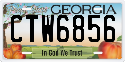 GA license plate CTW6856