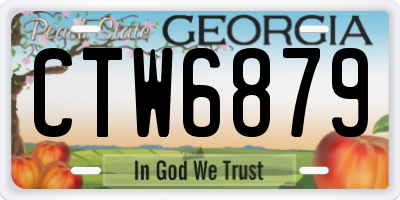 GA license plate CTW6879