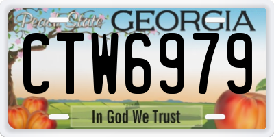GA license plate CTW6979