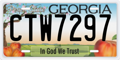 GA license plate CTW7297