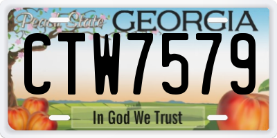 GA license plate CTW7579