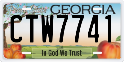 GA license plate CTW7741