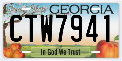 GA license plate CTW7941