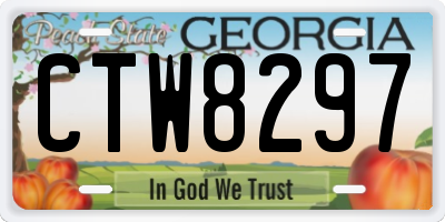 GA license plate CTW8297