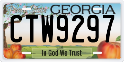 GA license plate CTW9297