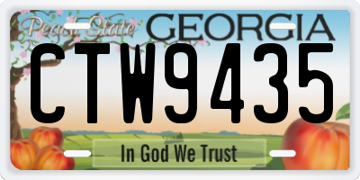 GA license plate CTW9435