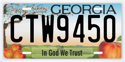 GA license plate CTW9450