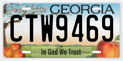 GA license plate CTW9469