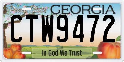 GA license plate CTW9472