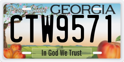 GA license plate CTW9571