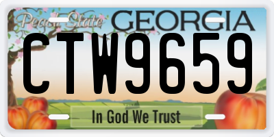 GA license plate CTW9659