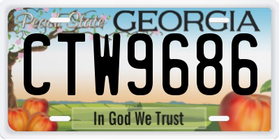 GA license plate CTW9686
