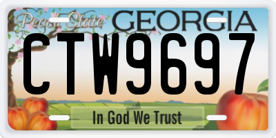 GA license plate CTW9697