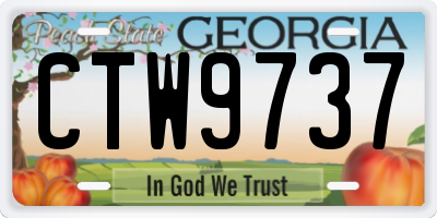 GA license plate CTW9737