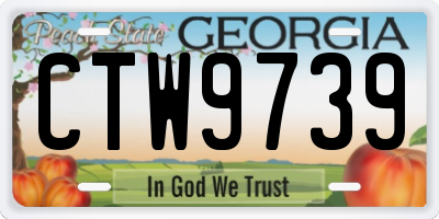 GA license plate CTW9739