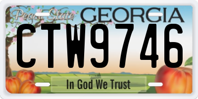 GA license plate CTW9746