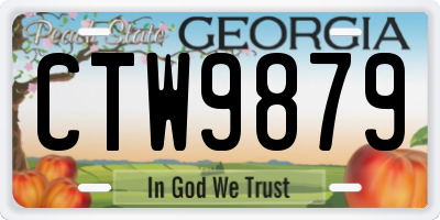 GA license plate CTW9879