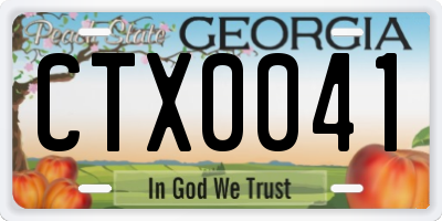 GA license plate CTX0041
