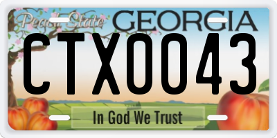 GA license plate CTX0043