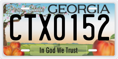 GA license plate CTX0152