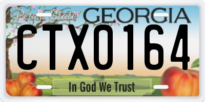 GA license plate CTX0164