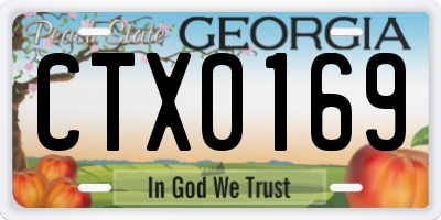 GA license plate CTX0169