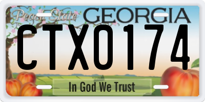 GA license plate CTX0174