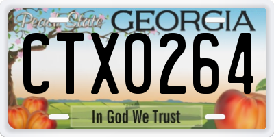 GA license plate CTX0264