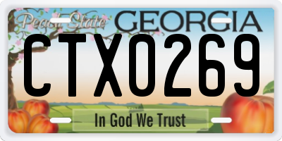 GA license plate CTX0269