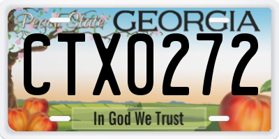 GA license plate CTX0272