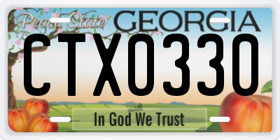 GA license plate CTX0330