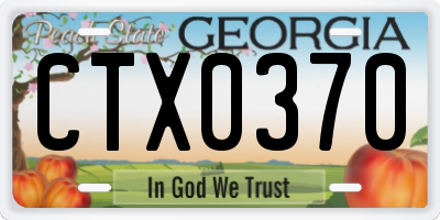GA license plate CTX0370