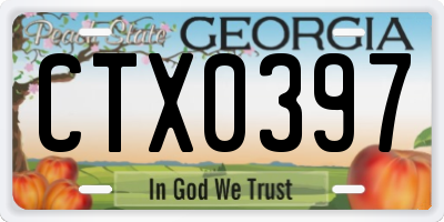 GA license plate CTX0397