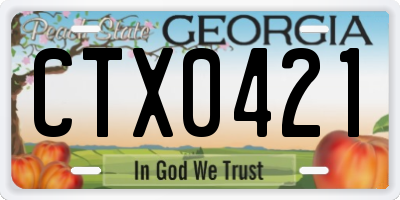 GA license plate CTX0421
