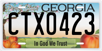 GA license plate CTX0423