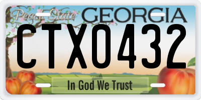 GA license plate CTX0432