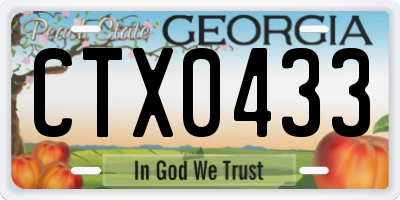 GA license plate CTX0433