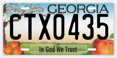 GA license plate CTX0435