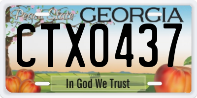 GA license plate CTX0437