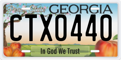 GA license plate CTX0440